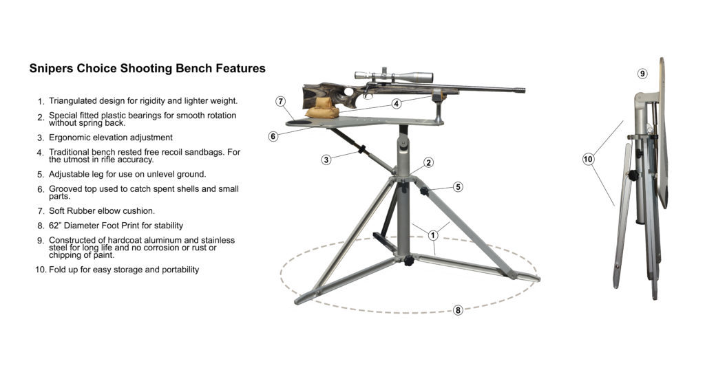 fold and carry lightweight shooting bench